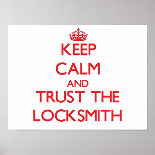 Kalm houden en vertrouwen op de Locksmith Poster (Voorkant)