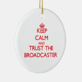 Kalm houden en vertrouwen op de omroep keramisch ornament (Rechts)