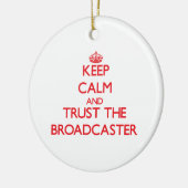 Kalm houden en vertrouwen op de omroep keramisch ornament (Links)