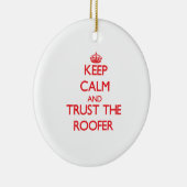 Kalm houden en vertrouwen op de Roofer Keramisch Ornament (Rechts)