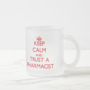 Kalm houden en vertrouwen op een apotheker matglas koffiemok