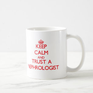 Kalm houden en vertrouwen op een nefroloog koffiemok