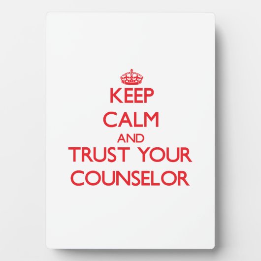 Kalm houden en vertrouwen op je adviseur fotoplaat (voorkant)