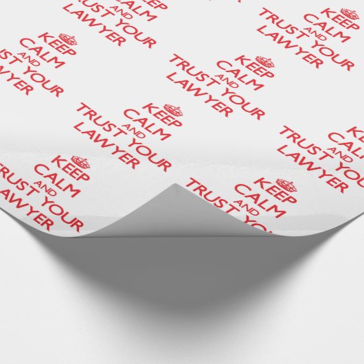 Kalm houden en vertrouwen op je advocaat cadeaupapier (Hoek)