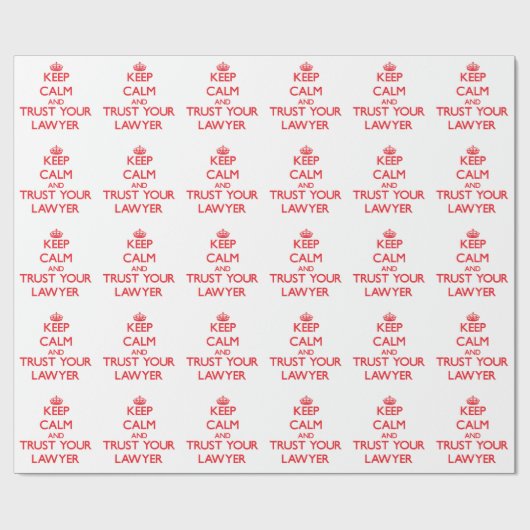 Kalm houden en vertrouwen op je advocaat cadeaupapier (Vlak)