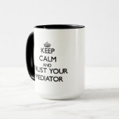 Kalm houden en vertrouwen op je bemiddelaar mok (Voorkant links)