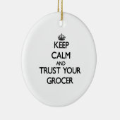 Kalm houden en vertrouwen op je bieder keramisch ornament (Rechts)