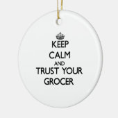 Kalm houden en vertrouwen op je bieder keramisch ornament (Links)