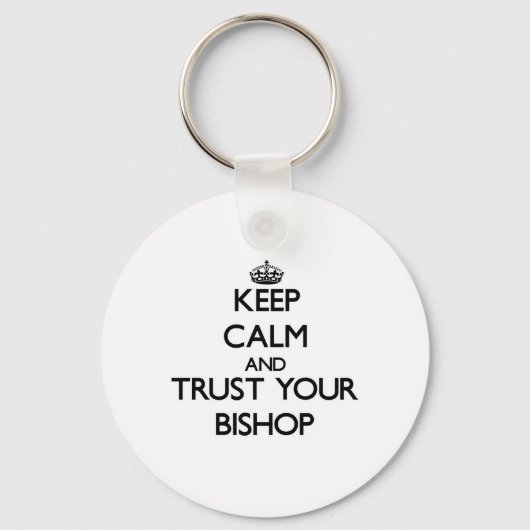 Kalm houden en vertrouwen op je bisschop sleutelhanger (Voorkant)