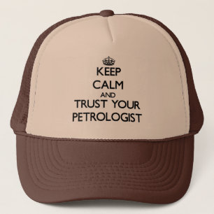 Kalm houden en vertrouwen op je petroloog trucker pet