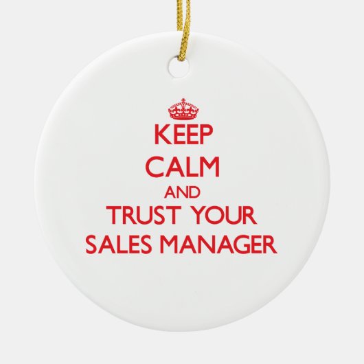 Kalm houden en vertrouwen op je Verkoopmanager Keramisch Ornament (Voorkant)