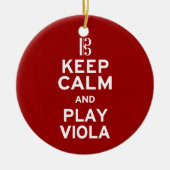 Kalm houden en Viola afspelen Keramisch Ornament (Voorkant)