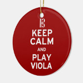 Kalm houden en Viola afspelen Keramisch Ornament (Links)