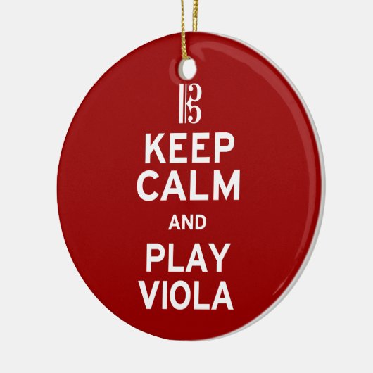 Kalm houden en Viola afspelen Keramisch Ornament (Links)