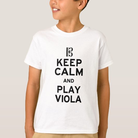 Kalm houden en Viola afspelen T-shirt (Voorkant)