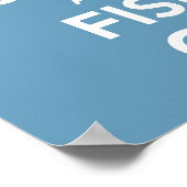 Kalm houden en vissen aan poster (Hoek)