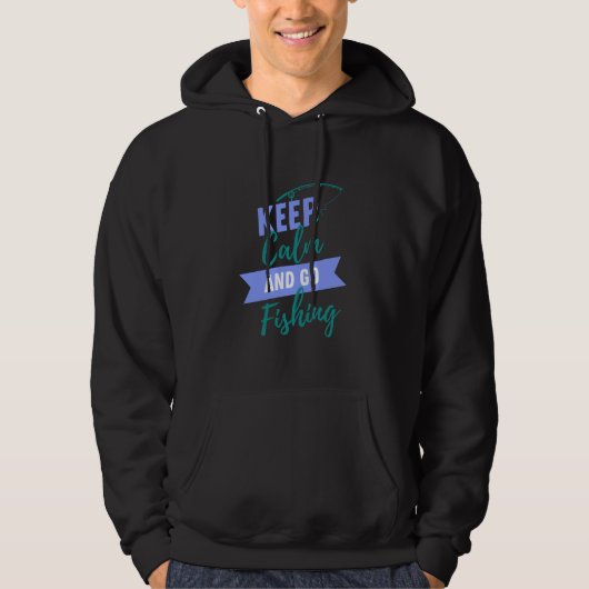 Kalm houden en Vist Hoodie (Voorkant)