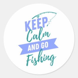Kalm houden en Vist Ronde Sticker
