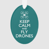 Kalm houden en vliegen ornament (achterkant)