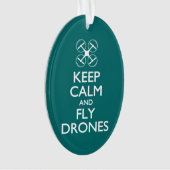 Kalm houden en vliegen ornament (voorkant)