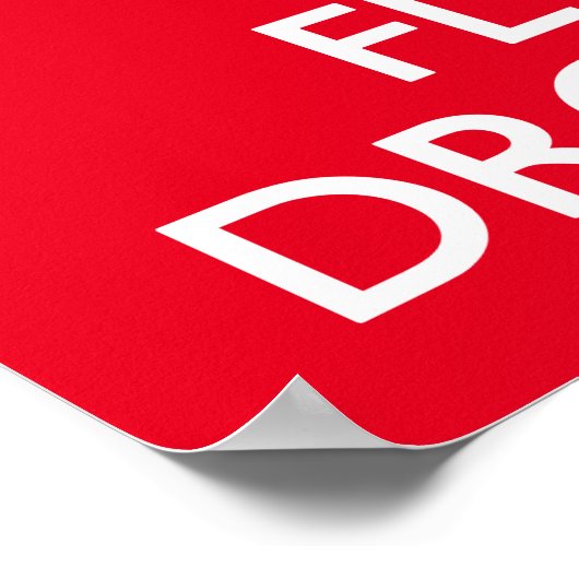 Kalm houden en vliegen poster (Hoek)