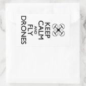 Kalm houden en vliegen rechthoekige sticker (Tas)