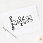Kalm houden en vliegen rechthoekige sticker (Envelop)