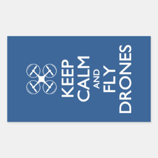 Kalm houden en vliegen rechthoekige sticker