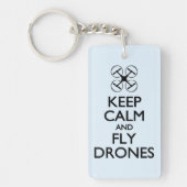 Kalm houden en vliegen sleutelhanger (Voorkant)