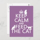 Kalm houden en voer geven De kat Briefkaart (Voorkant / Achterkant)