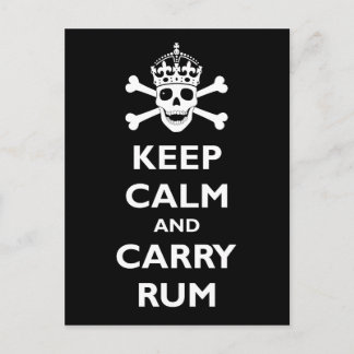 Kalm houden en voer uit briefkaart