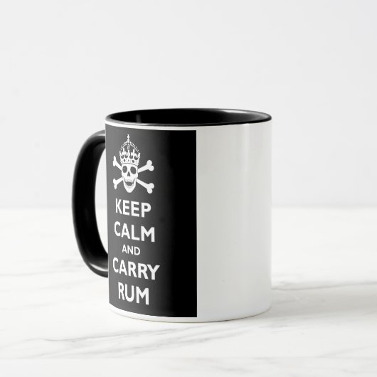 Kalm houden en voer uit mok (Voorkant links)