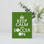 Kalm houden en Voetbal aan Briefkaart (Staand voorkant)