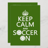 Kalm houden en Voetbal aan Kaart (Voorkant / Achterkant)