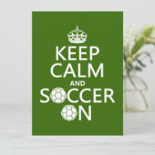 Kalm houden en Voetbal aan Kaart (Staand voorkant)