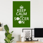 Kalm houden en Voetbal aan Poster (Thuiskantoor)