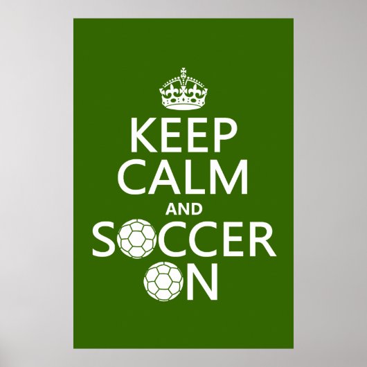 Kalm houden en Voetbal aan Poster (Voorkant)