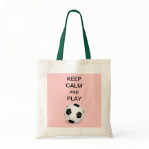 Kalm houden en Voetbal Canvas tas afspelen