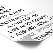 Kalm houden en Voetbal houden Poster (Hoek)