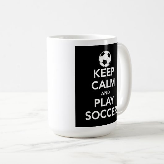 Kalm houden en Voetbal mok afspelen (Voorkant rechts)