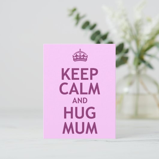 Kalm houden en vol. briefkaart (Staand voorkant)