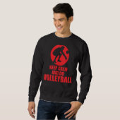 Kalm houden en volleybal doen trui (Voorkant volledig)