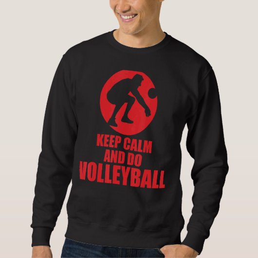 Kalm houden en volleybal doen trui (Voorkant)
