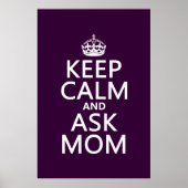 Kalm houden en vragen aan mama - alle kleuren poster (Voorkant)