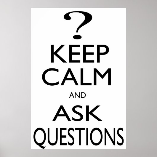 Kalm houden en vragen stellen poster (Voorkant)