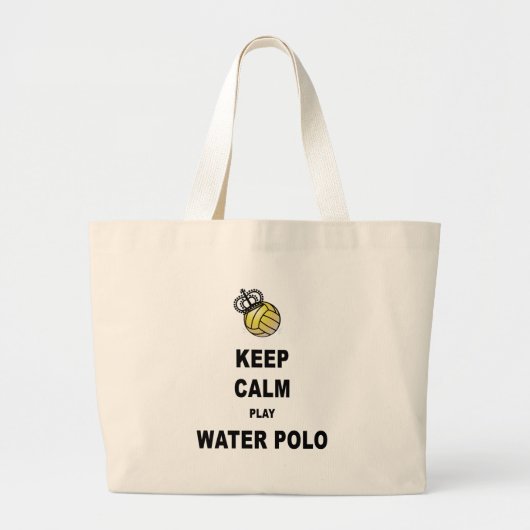 Kalm houden en waterpooproducten afspelen grote tote bag (Voorkant)