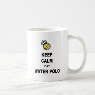 Kalm houden en waterpooproducten afspelen koffiemok