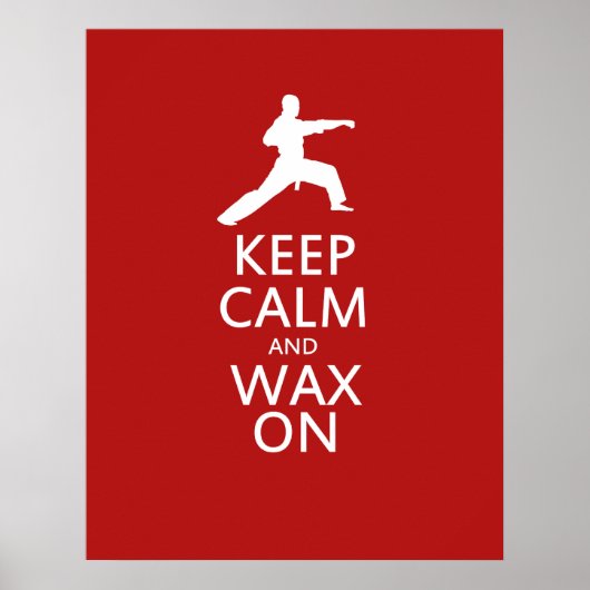 Kalm houden en wax aan poster (Voorkant)