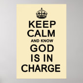 Kalm houden en weten dat God in de schoenen staat Poster (Voorkant)