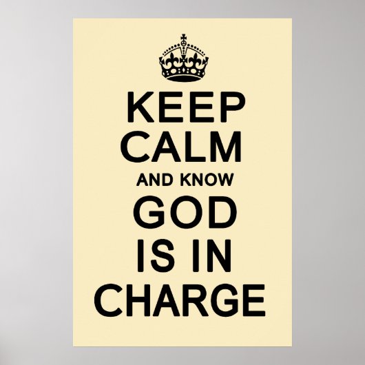 Kalm houden en weten dat God in de schoenen staat Poster (Voorkant)